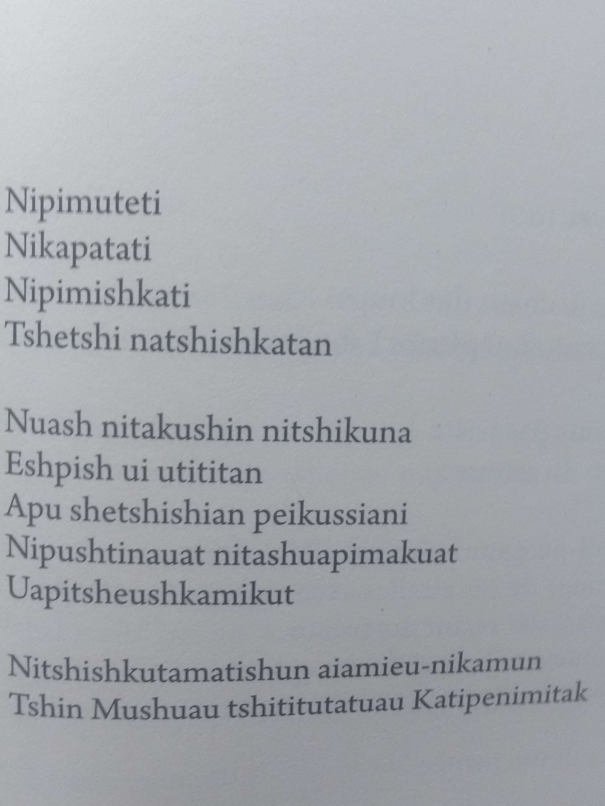 poeme josephine bacon innu